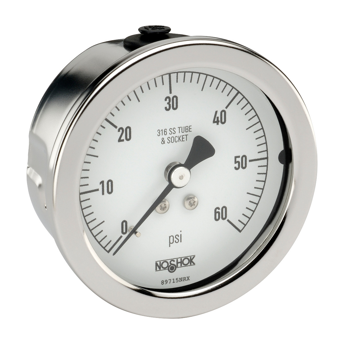 21/2" NOSHOK 2551030psi/kPaSPMC Pressure Gauge with with Glycerin